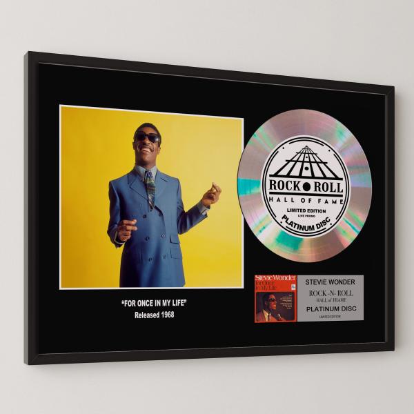 スティーヴィー・ワンダー Stevie Wonder For Once in my Life platinum disc album プラチナディスク 証明書付 ‐11