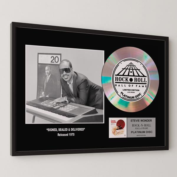スティーヴィー・ワンダー Stevie Wonder Signed, Sealed &amp; Delivered platinum disc album プラチナディスク 証明書付 ‐14