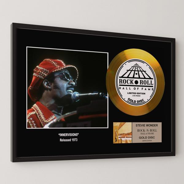 スティーヴィー・ワンダー Stevie Wonder インナーヴィジョンズ Innervisions gold disc album 金 ゴールド ディスク 証明書付 ‐18