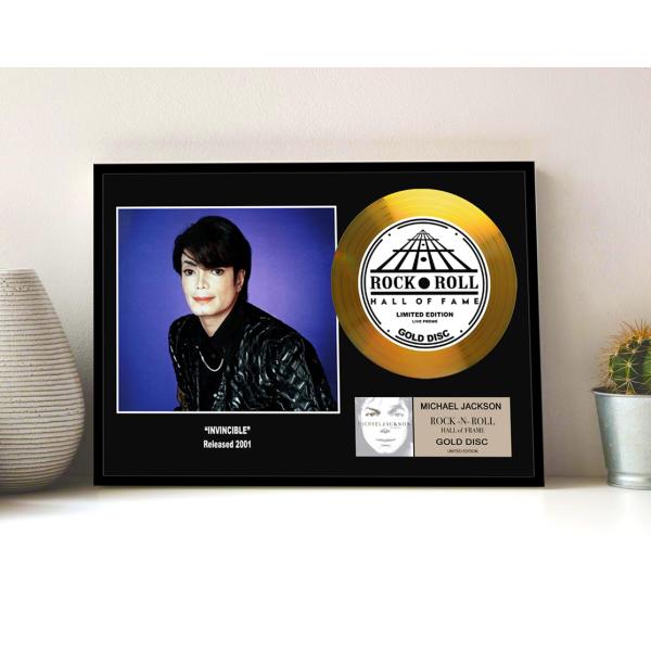 マイケル・ジャクソン / Michael Jackson / Invincible / インヴィンシブル / gold disc album / 金 ゴールド ディスク 証明書付 ‐10