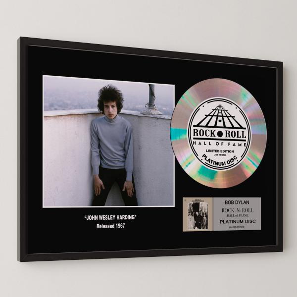 ボブ・ディラン / Bob Dylan / ジョン・ウェズリー・ハーディング / platinum disc album / プラチナディスク 証明書付 ‐8
