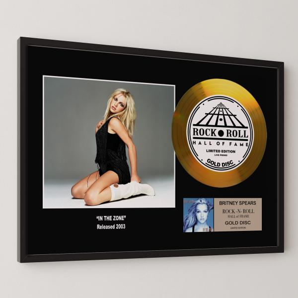 ブリトニー・スピアーズ / Britney Spears / In the Zone / イン・ザ・ゾーン / gold disc album / 金 ゴールド ディスク 証明書付 ‐4