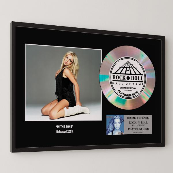 ブリトニー・スピアーズ / Britney Spears / In the Zone / イン・ザ・ゾーン / platinum disc album / プラチナディスク 証明書付 ‐4