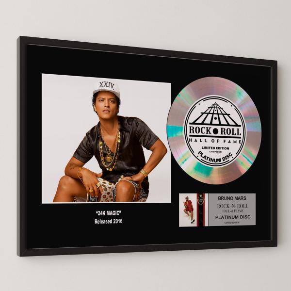 Bruno Mars / ブルーノ・マーズ / 24K MAGIC / 24K・マジック / platinum disc album / プラチナディスク 証明書付 ‐1
