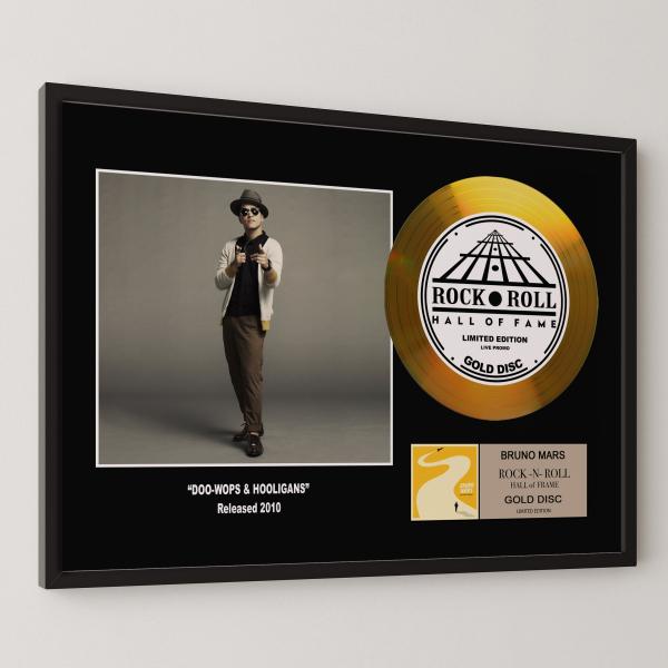 Bruno Mars / ブルーノ・マーズ / ドゥー・ワップス&amp;フーリガンズ / gold disc album / 金 ゴールド ディスク 証明書付 ‐2