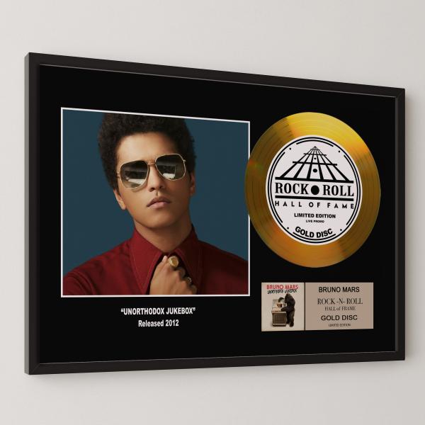 Bruno Mars / ブルーノ・マーズ / アンオーソドックス・ジュークボックス / gold disc album / 金 ゴールド ディスク 証明書付 ‐3