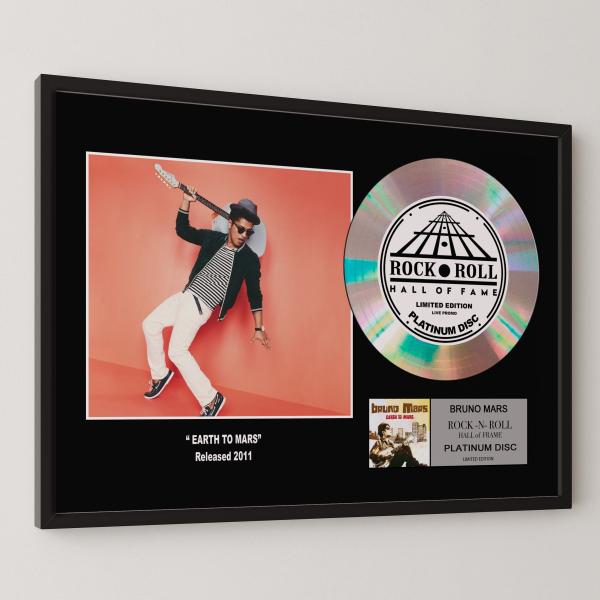 Bruno Mars / ブルーノ・マーズ / Earth To Mars / platinum disc album / プラチナディスク 証明書付 ‐4