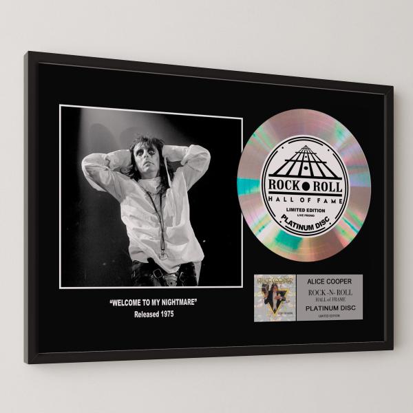 アリス・クーパー / Alice Cooper / ウェルカム・トゥ・ナイトメア / platinum disc album / プラチナディスク 証明書付 ‐1