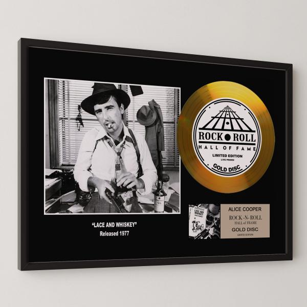 アリス・クーパー / Alice Cooper / レース・アンド・ウィスキー / gold disc album / 金 ゴールド ディスク 証明書付 ‐3