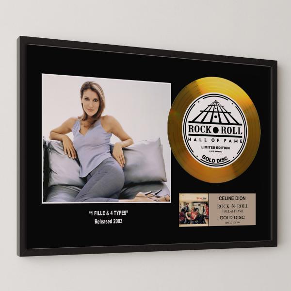 Celine Dion / セリーヌ・ディオン / 1人の女と4人の男 / gold disc album / 金 ゴールド ディスク 証明書付 ‐20