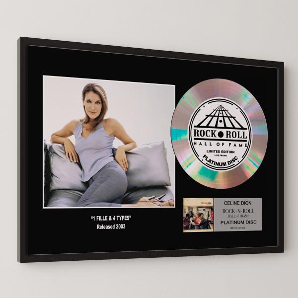 Celine Dion / セリーヌ・ディオン / 1人の女と4人の男 / platinum disc album / プラチナディスク 証明書付 ‐20