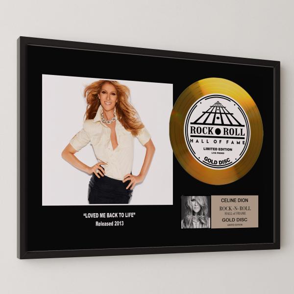 Celine Dion / セリーヌ・ディオン / ラヴド・ミー・バック・トゥ・ライフ / gold disc album / 金 ゴールド ディスク 証明書付 ‐25