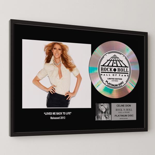 Celine Dion / セリーヌ・ディオン / ラヴド・ミー・バック・トゥ・ライフ / platinum disc album / プラチナディスク 証明書付 ‐25