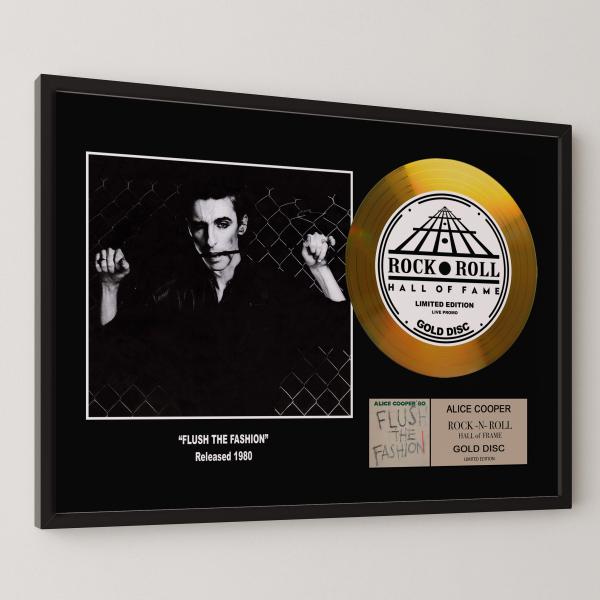 アリス・クーパー / Alice Cooper / フラッシュ・ザ・ファッション / gold disc album / 金 ゴールド ディスク 証明書付 ‐5