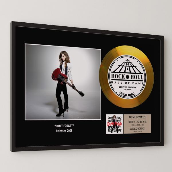 デミ・ロヴァート / Demi Lovato / ドント・フォーゲット / gold disc album / 金 ゴールド ディスク 証明書付 ‐１