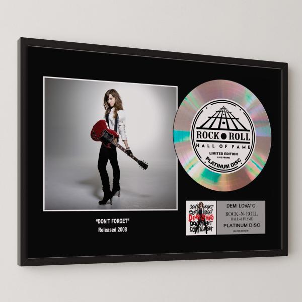 デミ・ロヴァート / Demi Lovato / ドント・フォーゲット / platinum disc album / プラチナディスク 証明書付 ‐1