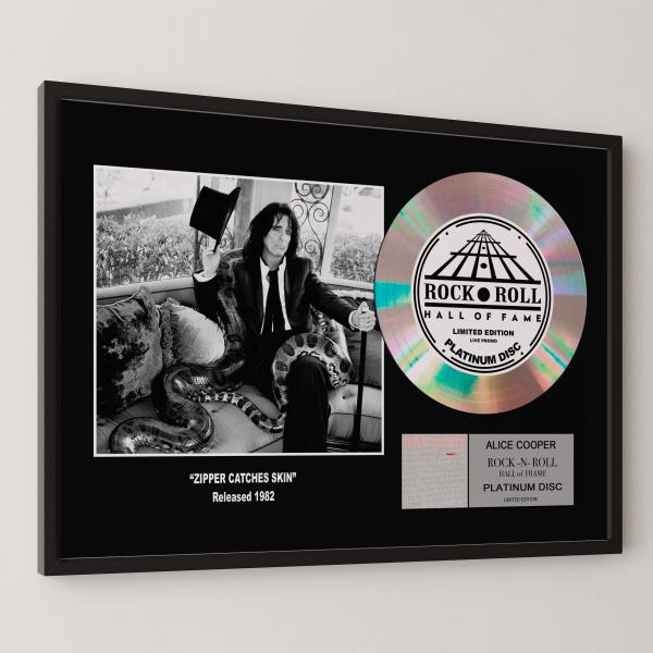 アリス・クーパー / Alice Cooper / ジッパー・キャッチズ・スキン / platinum disc album / プラチナディスク 証明書付 ‐7