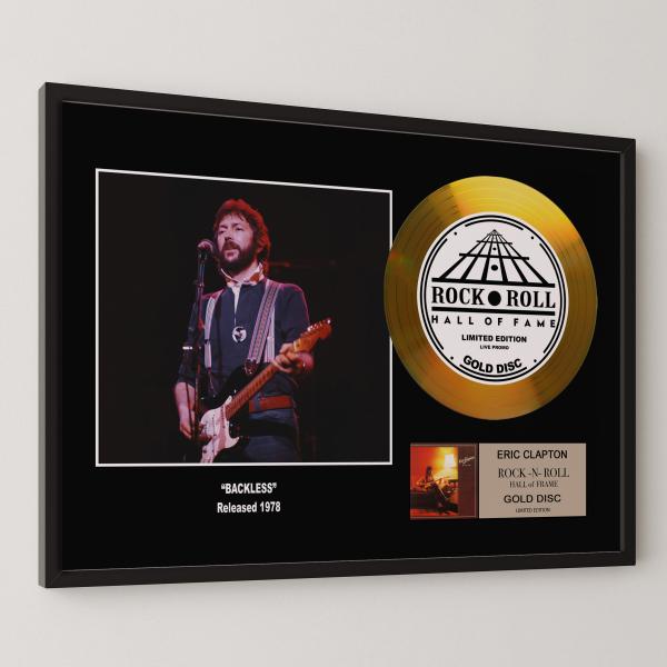 エリック・クラプトン Eric Clapton バックレス Backless gold disc album 金 ゴールド ディスク 証明書付 ‐6