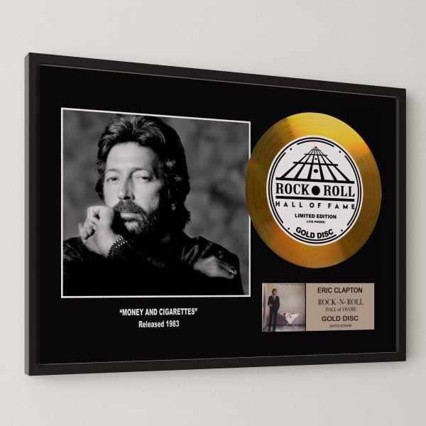 エリック・クラプトン Eric Clapton マネー・アンド・シガレッツ gold disc album 金 ゴールド ディスク 証明書付 ‐8