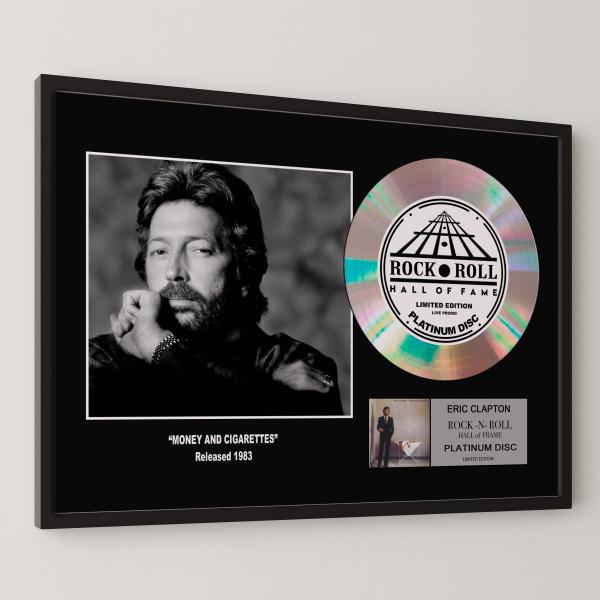 エリック・クラプトン Eric Clapton マネー・アンド・シガレッツ platinum disc album プラチナディスク 証明書付 ‐8