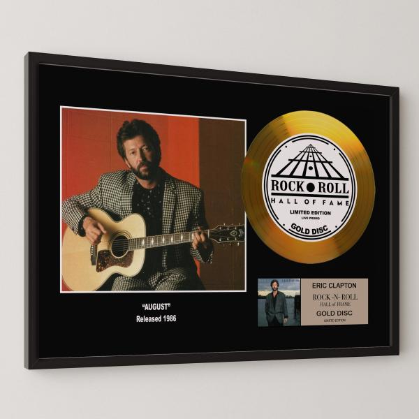 エリック・クラプトン Eric Clapton オーガスト August gold disc album 金 ゴールド ディスク 証明書付 ‐10