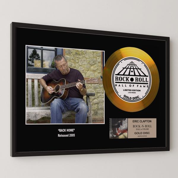 エリック・クラプトン Eric Clapton バック・ホーム Back Home gold disc album 金 ゴールド ディスク 証明書付 ‐16