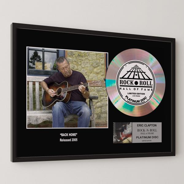 エリック・クラプトン Eric Clapton バック・ホーム Back Home platinum disc album プラチナディスク 証明書付 ‐16
