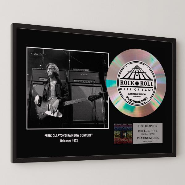 エリック・クラプトン Eric Clapton エリック・クラプトン レインボーコンサート platinum disc album プラチナディスク 証明書付 ‐21