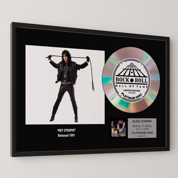 アリス・クーパー / Alice Cooper / ヘイ・ストゥーピッド / platinum disc album / プラチナディスク 証明書付 ‐12