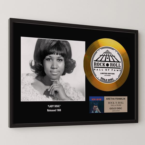 アレサ・フランクリン / Aretha Franklin / レディ・ソウル / Lady Soul / gold disc album / 金 ゴールド ディスク 証明書付 ‐3