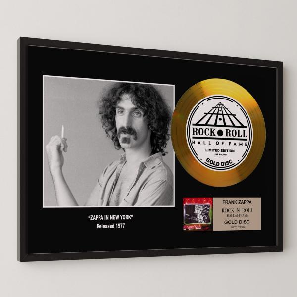 フランク・ザッパ Frank Zappa ザッパ・イン・ニューヨーク gold disc album 金 ゴールド ディスク 証明書付 ‐25