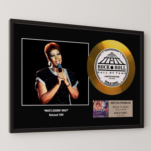 アレサ・フランクリン / Aretha Franklin / Who's Zoomin' Who? / gold disc album / 金 ゴールド ディスク 証明書付 ‐4