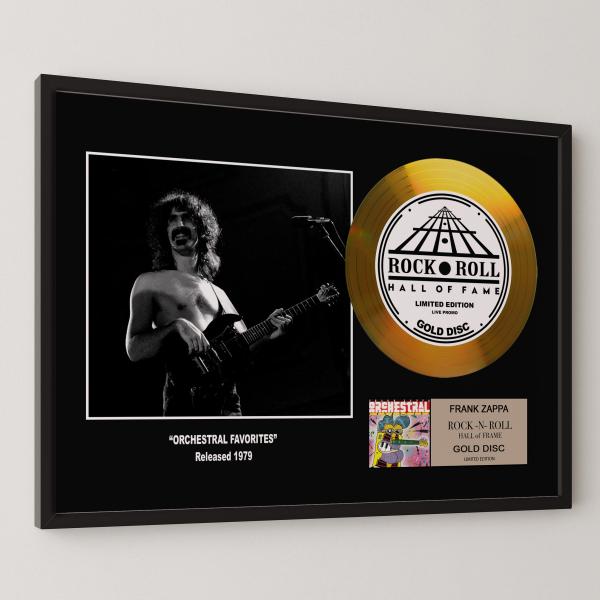 フランク・ザッパ Frank Zappa オーケストラル・フェイヴァリッツ gold disc album 金 ゴールド ディスク 証明書付 ‐38