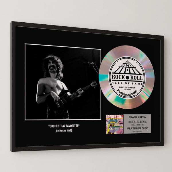 フランク・ザッパ Frank Zappa オーケストラル・フェイヴァリッツ platinum disc album プラチナディスク 証明書付 ‐38