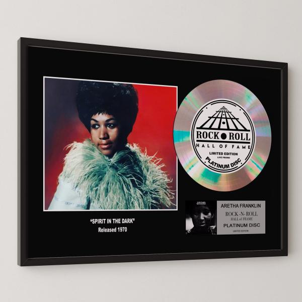 アレサ・フランクリン / Aretha Franklin / スピリット・イン・ザ・ダーク / platinum disc album / プラチナディスク 証明書付 ‐5