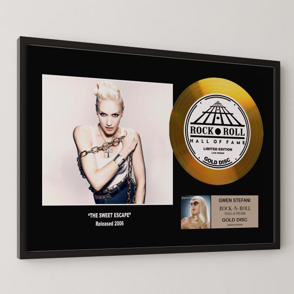 グウェン・ステファニー Gwen Stefani The Sweet Escape gold disc album 金 ゴールド ディスク 証明書付 ‐2
