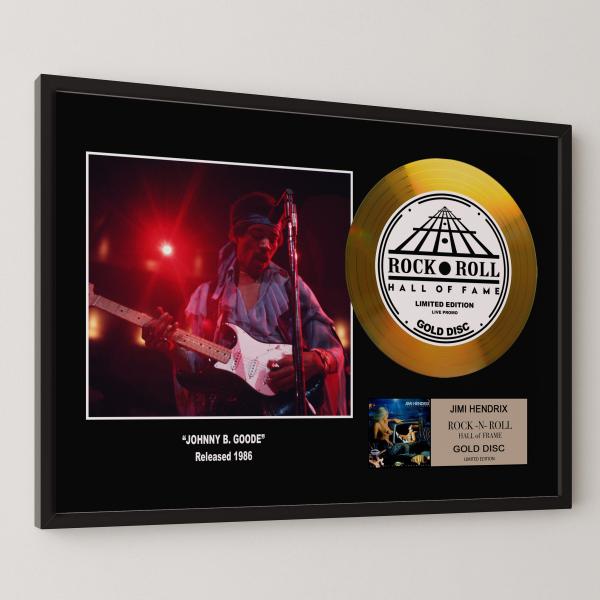 ジミ・ヘンドリックス Jimi Hendrix ジョニー・B・グッド Johnny B. Goode gold disc album 金 ゴールド ディスク 証明書付 ‐16