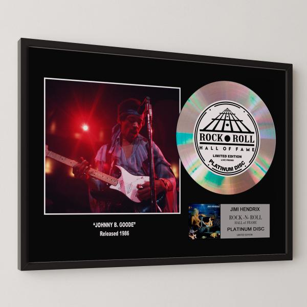 ジミ・ヘンドリックス Jimi Hendrix ジョニー・B・グッド Johnny B. Goode platinum disc album プラチナディスク 証明書付 ‐16