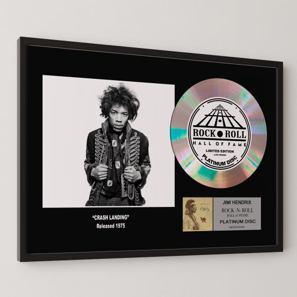 ジミ・ヘンドリックス Jimi Hendrix クラッシュ・ランディング Crash Landing platinum disc album プラチナディスク 証明書付 ‐18