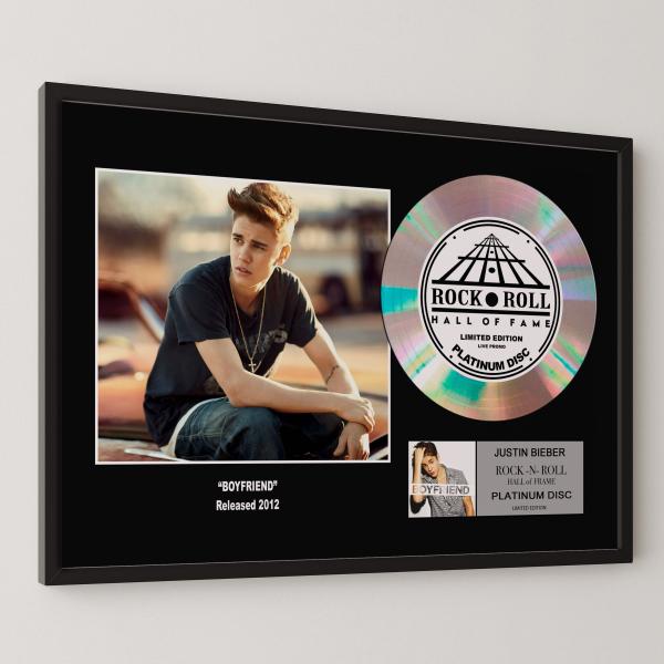 ジャスティン・ビーバー Justin Bieber ボーイ・フレンド platinum disc album プラチナディスク 証明書付 ‐17