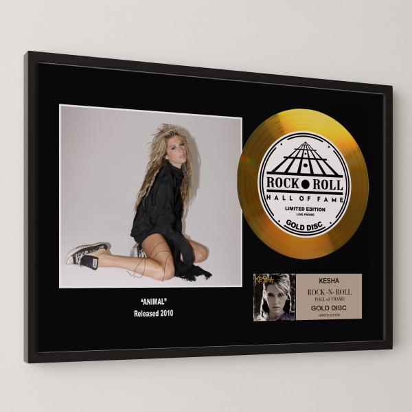 ケシャ Kesha アニマル Animal gold disc album 金 ゴールド ディスク 証明書付 ‐1