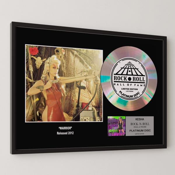 ケシャ Kesha Warrior ウォーリア platinum disc album プラチナディスク 証明書付 ‐2