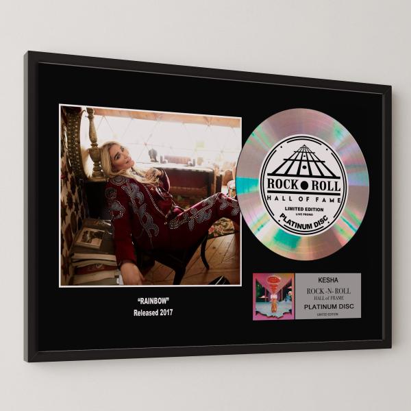 ケシャ Kesha Rainbow レインボー platinum disc album プラチナディスク 証明書付 ‐3