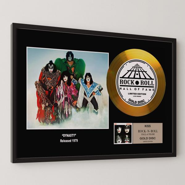 キッス KISS 地獄からの脱出 Dynasty gold disc album 金 ゴールド ディスク 証明書付 ‐7