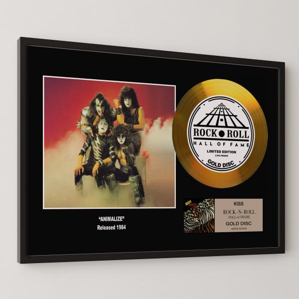 キッス KISS アニマライズ Animalize gold disc album 金 ゴールド ディスク 証明書付 ‐12