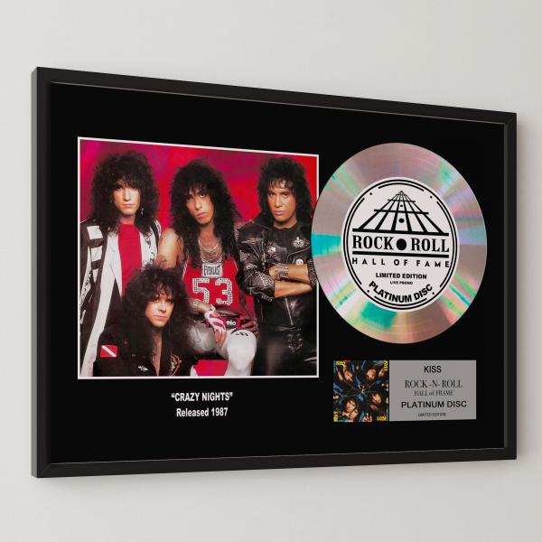 キッス KISS クレイジー・ナイト Crazy Nights platinum disc album プラチナディスク 証明書付 ‐14