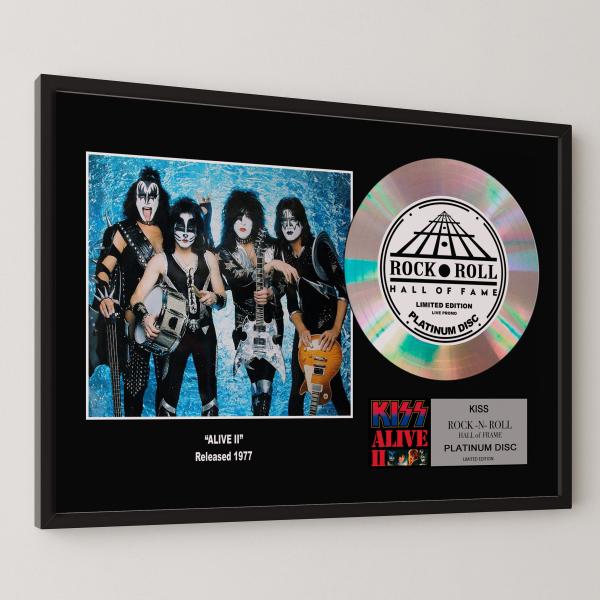 キッス KISS アライヴ2 Alive II platinum disc album プラチナディスク 証明書付 ‐22