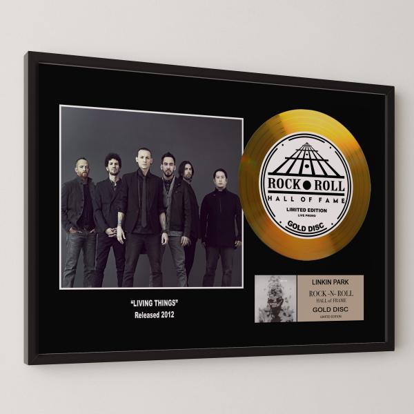 リンキン・パーク Linkin Park リヴィング・シングス Living Things gold disc album 金 ゴールド ディスク 証明書付 ‐5