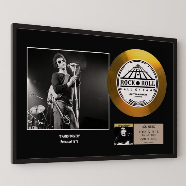 ルー・リード Lou Reed トランスフォーマー Transformer gold disc album 金 ゴールド ディスク 証明書付 ‐2