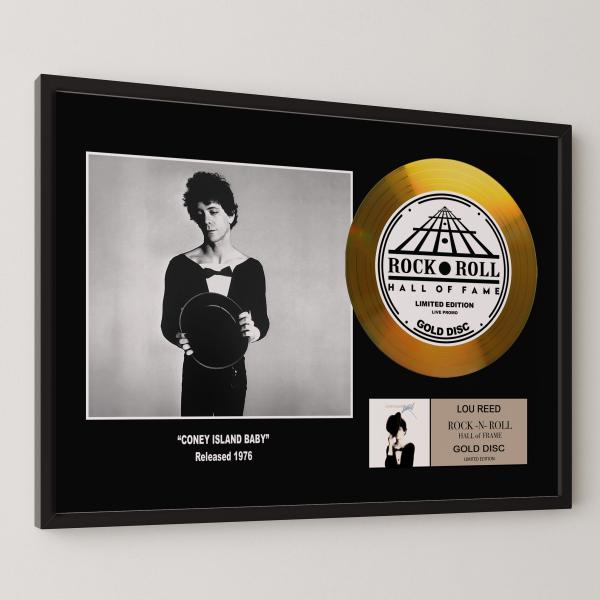 ルー・リード Lou Reed コニー・アイランド・ベイビー Coney Island Baby gold disc album 金 ゴールド ディスク 証明書付 ‐6